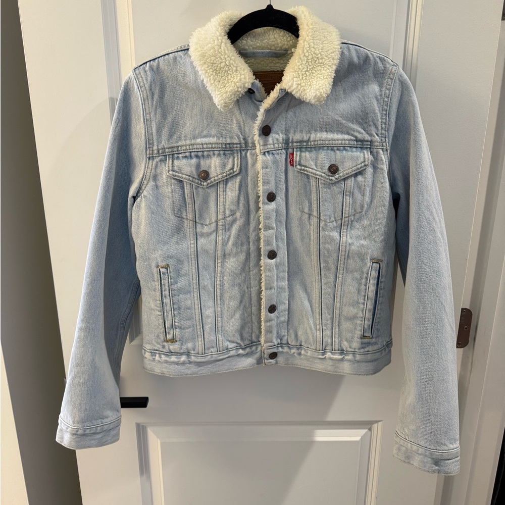 Levi's Brown Leather Patch with Cream Sherpa